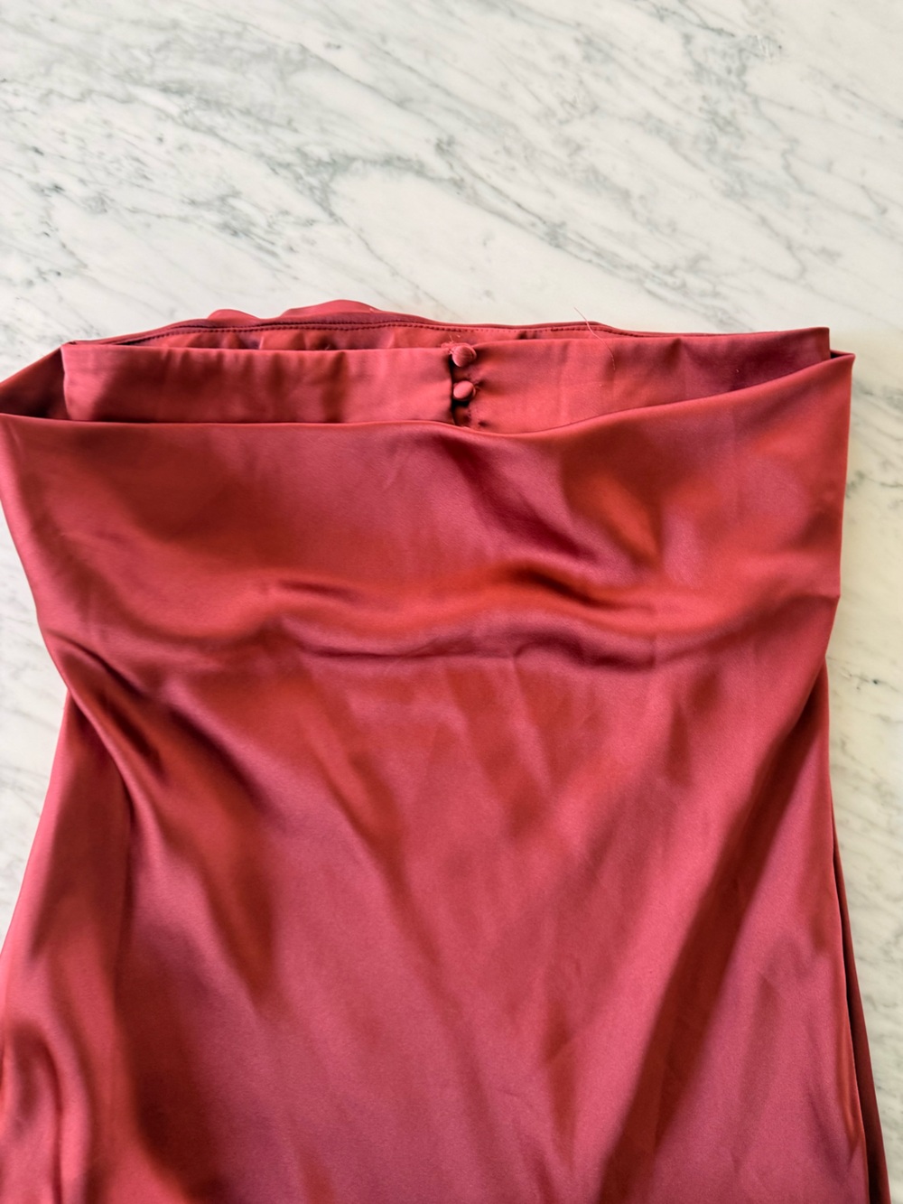 Altar’d State Ren Satin Maxi Dress Sienna Rust Dress Medium - Picture 13 of 14